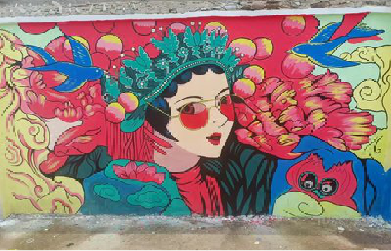 凤台墙体彩绘-网红墙