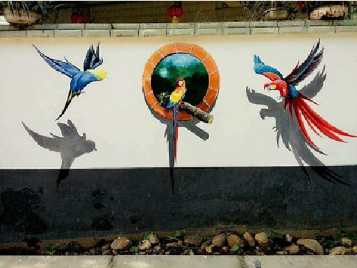 凤台视觉错位-3D墙绘设计