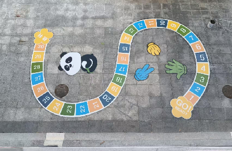 凤台地面游戏彩绘