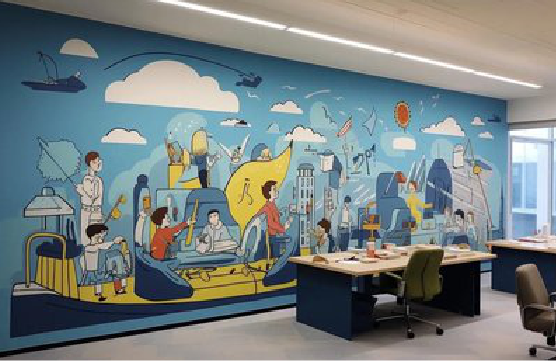 凤台办公室墙绘的特点。