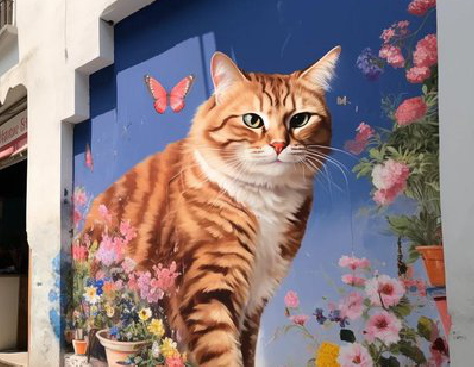 凤台自己绘制有个性的手绘墙