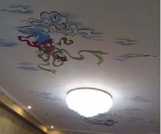 凤台如何快速绘制天花板上的手绘墙？